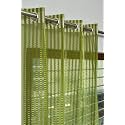 RDK Premium Fancy Sparkling Beautiful Sheer Striped String Hanging Color Polyester Tissue net Pattern Eyelet Curtain (Green, Long Door-9 feet)-1 pcs