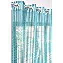 RDK Premium Fancy Sparkling Beautiful Sheer Striped String Hanging Color Polyester Tissue net Pattern Eyelet Curtain (Aqua, Window-5 feet)-1 pcs