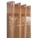 RDK Premium Fancy Sparkling Beautiful Sheer Striped String Hanging Color Polyester Tissue net Pattern Eyelet Curtain (Bronze, Long Door-9 feet)-1 pcs
