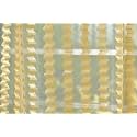 RDK Premium Fancy Sparkling Beautiful Sheer Striped String Hanging Color Polyester Tissue net Pattern Eyelet Curtain (Golden, Window-5 feet)-1 pcs