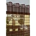 RDK Premium Fancy Sparkling Beautiful Sheer Striped String Hanging Color Polyester Tissue net Pattern Eyelet Curtain (Brown, Window-6 feet)-1 pcs