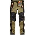 Rdruko Men's Snow Ski Pants Waterproof Insulated Winter Pants with Belt
