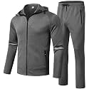 Rdruko Men's Track Sweat Suits 2 Piece Set Sweatsuits Tracksuits with Hood
