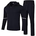 Rdruko Men's Track Sweat Suits 2 Piece Set Sweatsuits Tracksuits with Hood
