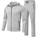 Rdruko Men's Track Sweat Suits 2 Piece Set Sweatsuits Tracksuits with Hood