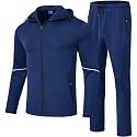 Rdruko Men's Track Sweat Suits 2 Piece Set Sweatsuits Tracksuits with Hood