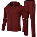 Rdruko Men's Track Sweat Suits 2 Piece Set Sweatsuits Tracksuits with Hood