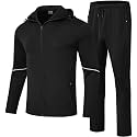 Rdruko Men's Track Sweat Suits 2 Piece Set Sweatsuits Tracksuits with Hood