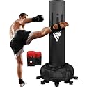 RDX XXL 330LBS Freestanding Punching Bag with Cover & Gloves – 72” Adult Heavy Pedestal Punch Bag Set - 17 Suction Cup 8 Extended Legs Stand Base - Kick Boxing MMA Home Gym Fitness