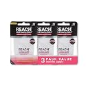 REACH ULTRACLEAN Gentle Gum Care Expanding Floss – Woven, Non-Waxed, PFAS-Free with Vitamin E, for Sensitive Gums, Cinnamon Mint 55YD (3-Pack)