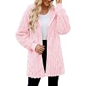 ReachMe Women's Oversized Sherpa Jacket Zip Up Fleece Hoodie