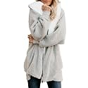 ReachMe Women's Oversized Sherpa Jacket Zip Up Fleece Hoodie