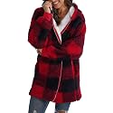 ReachMe Women's Oversized Sherpa Jacket Zip Up Fleece Hoodie