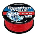 Reaction Tackle Colorfast Braid Line X8 No Fade Red 65Lb 1000Yd