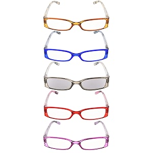 Reading Glasses 5 Pairs Tiger Patterned Arms