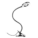 Reading Lamp Bedside Lamp, Gooseneck Clamp Lamp, 3 Colours and 10 Dimming Levels, Desk Lamp, Clampable, Clamp on Headboard of the Bed, Reading for Children (No Plug/Adapter)