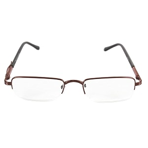 ready readers half rim metal frame with pocket clip