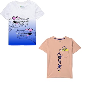 Real Basics Boys Regular TshirtPack of 2