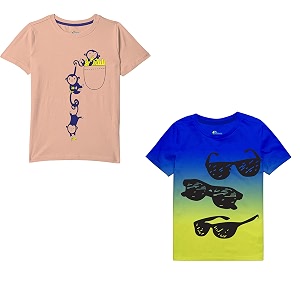 Real Basics Boys Regular TshirtPack of 2