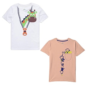 Real Basics Boys Regular TshirtPack of 2