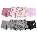 Real Basics Girl's Cotton Multicoluor Boyshorts (Pack of 6)