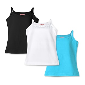 real basics girls regular fit cotton full slips set of 3