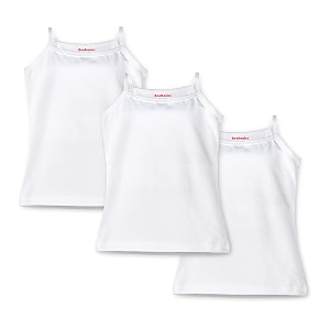 real basics girls regular fit cotton full slips set of 3