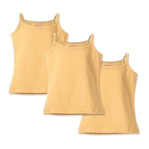 real basics girls regular fit cotton full slips set of 3