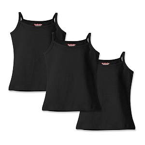 real basics girls regular fit cotton full slips set of 3