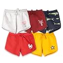 Real Basics Premium Multicolour Cotton Shorts for Girls (Pack of 5)