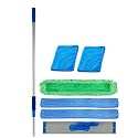 Real Clean 36” Inch Commercial Microfiber Mop Kit Heavy Duty Floor Cleaning Set with Telescopic Handle