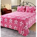 REALDREAM Presents Luxurious Bedsheets for Winter King Size Fitted Flannel/Warm Double Bedsheet Fully Elasticized with 2 Pillow Covers 72 x 78 x 8 Inches (Floral Brown, 72 x 78 x 8 Inches King)