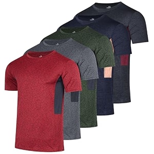 Real Essentials 5 Pack Mens Dry-Fit Moisture
