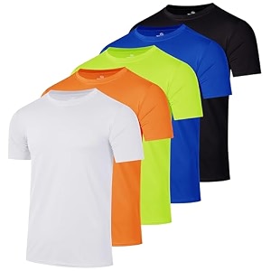 Real Essentials 5 Pack Mens Dry-Fit Moisture
