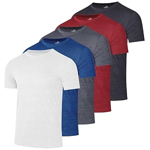 Real Essentials 5 Pack Mens Dry-Fit Moisture