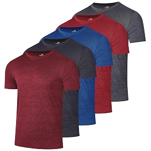 Real Essentials 5 Pack Mens Dry-Fit Moisture