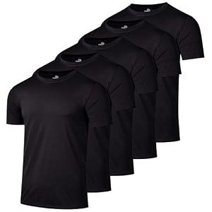 Real Essentials 5 Pack Mens Dry-Fit Moisture