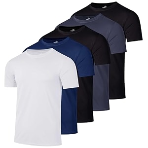 Real Essentials 5 Pack Mens Dry-Fit Moisture