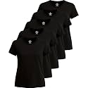 Real Essentials 5 Pack: Women's Dry Fit Tech Stretch Short-Sleeve Crew Neck Athletic T-Shirt Available in Plus Size Set Medium