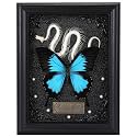 Real Framed Butterfly Taxidermy with Snake Skeleton, Gothic Style Entomology Display in Shadow Box, Wall Art for Living Room, Bedroom, Office