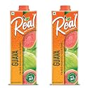 DABUR Real Guava Fruit Juice -1L (Pack Of 2) | Rich In Vitamin C | No Added Preservatives, No Artificial Colors & Flavours |Daily Dose Of Fruit Nutrition | Tasty, Refreshing & Energising Drink