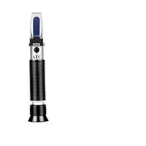 real instruments 0 to 55 brix refractometer handheld brix meter for fruit juice dual scale automatic with atc