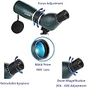 Real Instruments 20-60x60 Magnification Zoom HD,Monocular for Adults and Children,High Power Telescope Gadget, with Built-in Compass (MC-20-60x60)