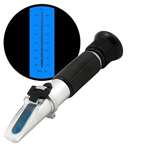 real instruments 28 to 62 brix sugar handheld refractometer brix meter portable high accuracy fruit concentration tester honey moisture tester suitable for beekeeping food industry agricultural