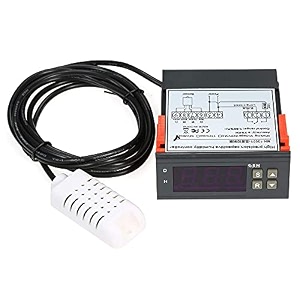 real instruments digital led display humidity controller with thermostat control switch ntc sensor probe hygrometer controller mh-13001