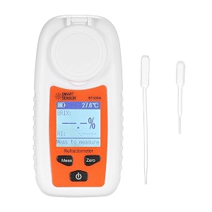 real instruments digital refractometer 0-35 smart sensor st335a lcd refractometer handheld honey refractometer atc sugar percent tester sugar concentration detector sugar solution content test tool