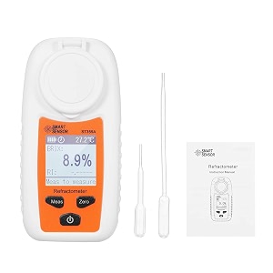 real instruments digital refractometer smart sensor st355a sugar meter high accuracy portable 0-55 test range fruit juice sweetness tester for fruit sale cool drinks