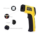 Real Instruments Laser Infrared Thermometer Non-Contact Digital Handheld Temperature Gun With Back Light LCD Display Industrial Thermometer For Industrial, Kitchen Cooking, Ovens (IR-1050)