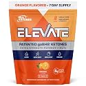 Real Ketones MCT &amp; BHB Exogenous Ketones Drink Mix Packets Elevate Keto Electrolytes Powder Packets No Sugar with 4 Main Electrolytes Plus Hydrating Proprietary Keto BHB - 7-Pack Orange