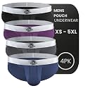 Real Men Ares-Ascent Low-Rise Pouch Bikini Brief - ABCD Custom Pouch Size - Waist XS-5XL